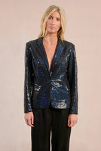 Load image into Gallery viewer, sequin blazer - black
