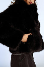 Load image into Gallery viewer, faux fur short coat - Black
