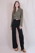 Load image into Gallery viewer, dbl brst cropped blazer - green
