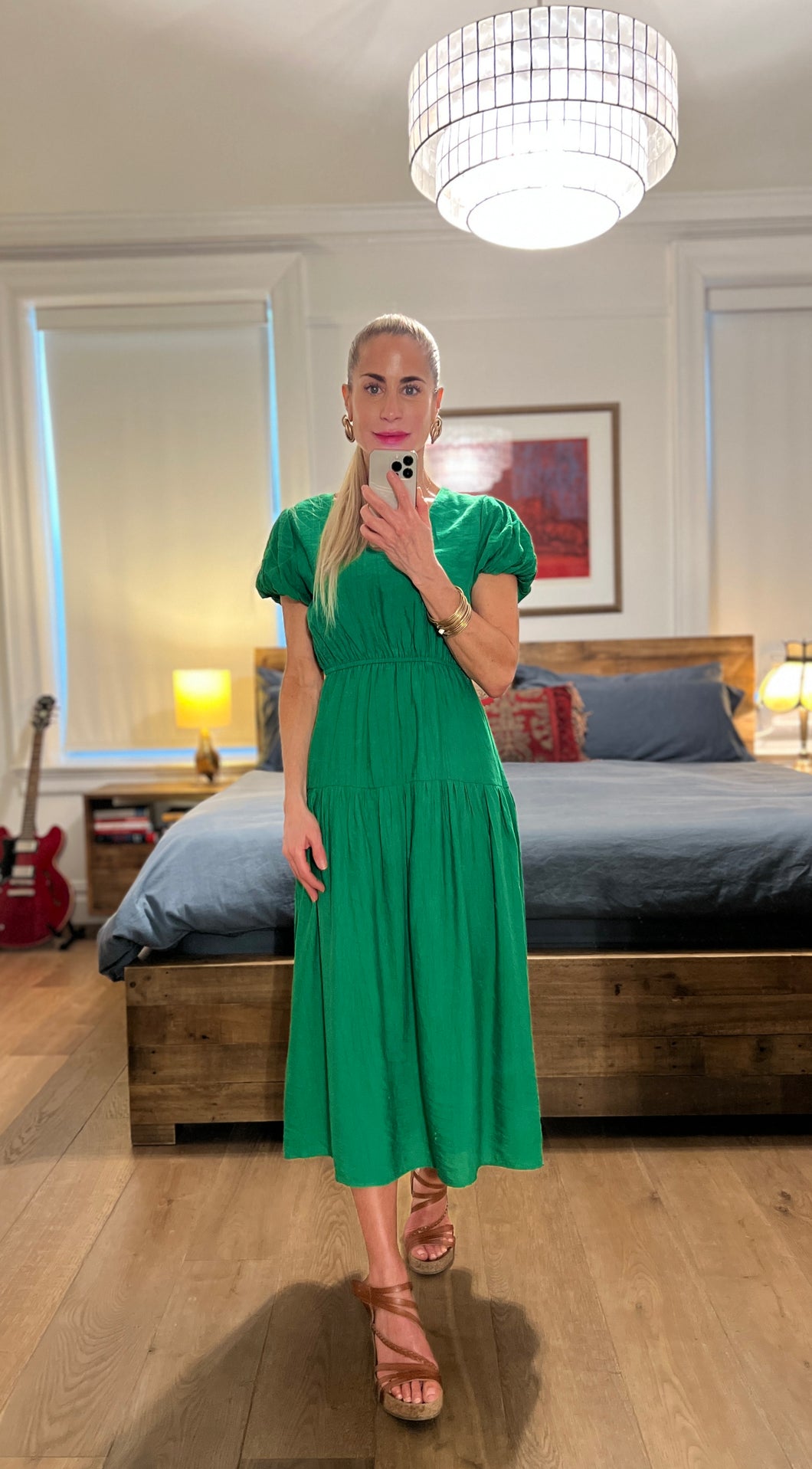 Cutout midi Dress - Kelly Green
