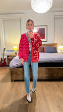 Load image into Gallery viewer, Animal print Cardi - Red/pink
