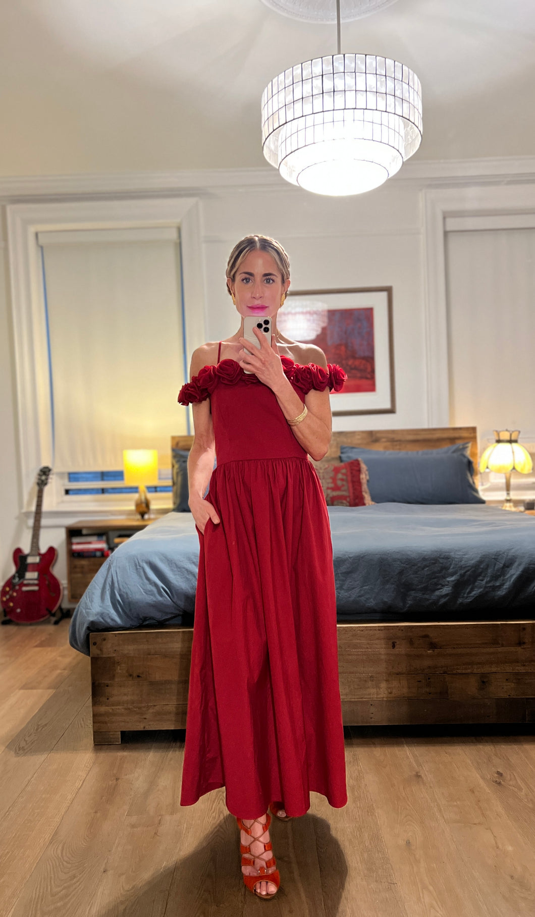 Maribelle Dress - Deep red