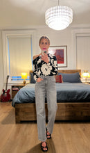Load image into Gallery viewer, Floral open shoulder top - BW
