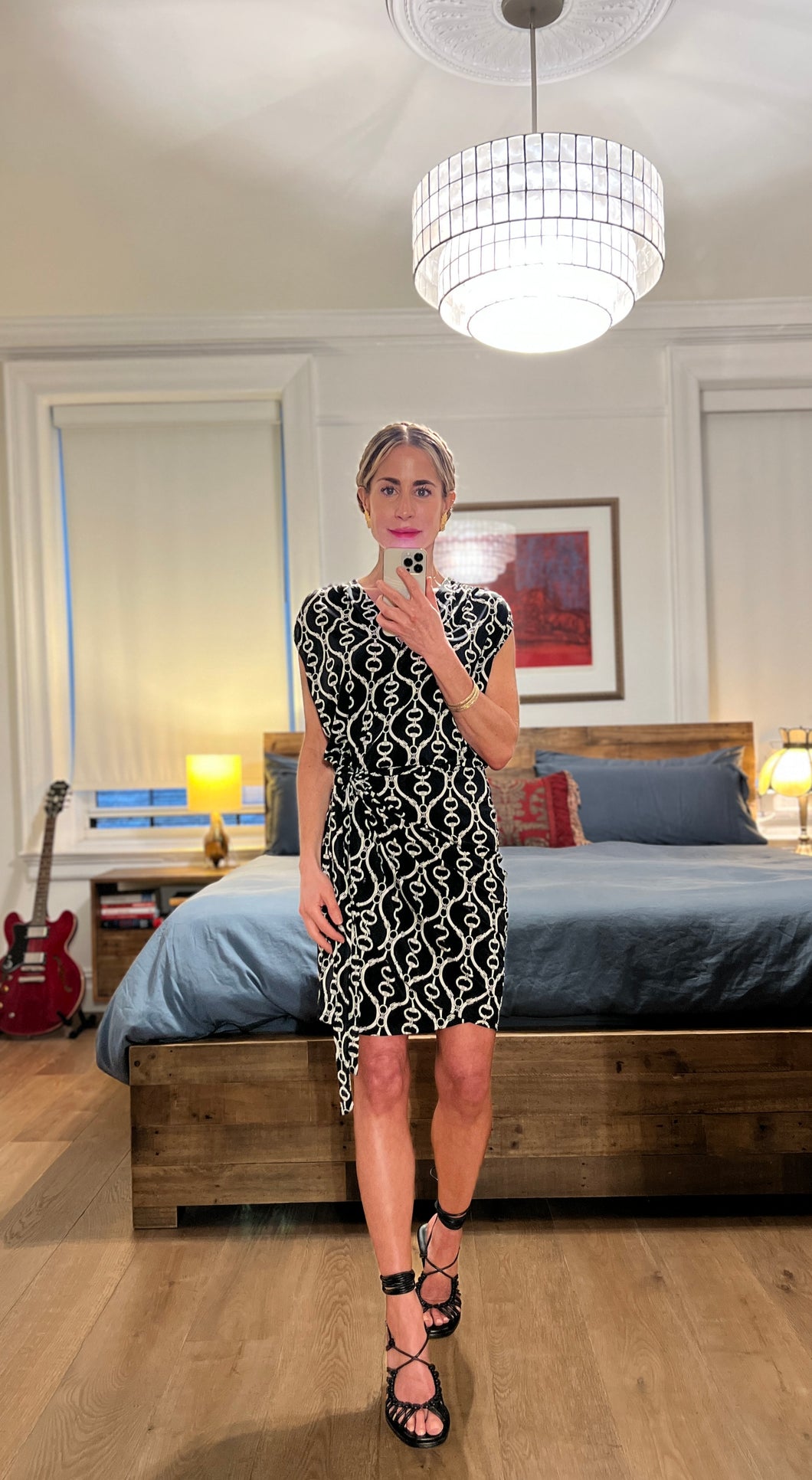 Faux wrap dress - Chain