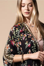 Load image into Gallery viewer, galya fringe kimono - blk/multi
