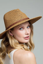 Load image into Gallery viewer, panama hat w braid trim - natural
