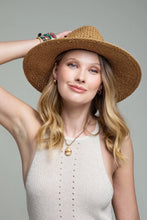 Load image into Gallery viewer, panama hat w braid trim - natural
