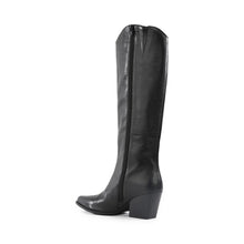 Load image into Gallery viewer, Tall leahter boots - black
