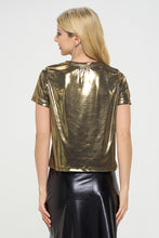 Load image into Gallery viewer, meatlic s/s top - gold
