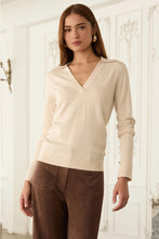 Load image into Gallery viewer, collared sweater - cream
