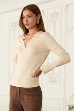 Load image into Gallery viewer, collared sweater - cream
