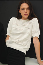 Load image into Gallery viewer, cotton crochet knit top - off white
