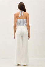 Load image into Gallery viewer, striped halter tie vest - chambray
