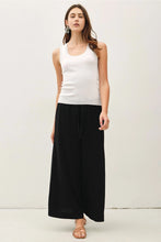 Load image into Gallery viewer, wide crop linen pants - black
