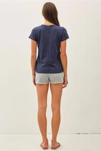 Load image into Gallery viewer, Dyed Slub Top - Charcoal Blue
