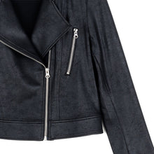 Load image into Gallery viewer, HIGH WAIST MOTO JACKET - BLACK
