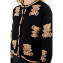 Load image into Gallery viewer, Teddy bear cardigan - black
