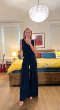 Load image into Gallery viewer, surplice jumpsuit - navy
