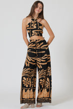 Load image into Gallery viewer, Tie back Top &amp; pants set - Black/Multi
