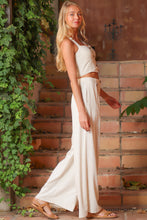 Load image into Gallery viewer, Halter vest top &amp; Linen pants set - Oatmeal

