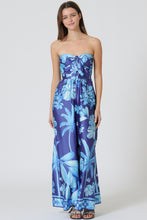 Load image into Gallery viewer, Tie Front Tube Jumpsuit - Blue/Navy
