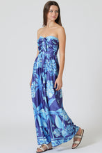 Load image into Gallery viewer, Tie Front Tube Jumpsuit - Blue/Navy
