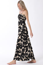 Load image into Gallery viewer, Tie front Tube Jumpsuit - Black/Beige
