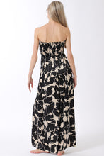 Load image into Gallery viewer, Tie front Tube Jumpsuit - Black/Beige
