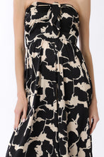 Load image into Gallery viewer, Tie front Tube Jumpsuit - Black/Beige
