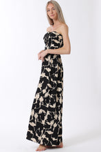 Load image into Gallery viewer, Tie front Tube Jumpsuit - Black/Beige
