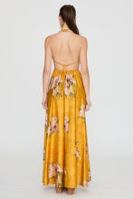 Load image into Gallery viewer, Halter flare Maxi Dress - Deep Yellow
