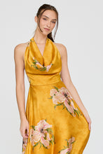 Load image into Gallery viewer, Halter flare Maxi Dress - Deep Yellow
