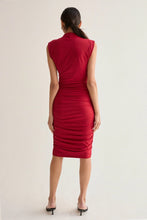 Load image into Gallery viewer, MOCK NECK BODYCON DRESS - RUBY
