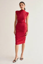 Load image into Gallery viewer, MOCK NECK BODYCON DRESS - RUBY
