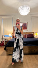 Load image into Gallery viewer, Surplice Culotte Jumpsuit - Abstract Flower
