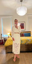 Load image into Gallery viewer, MIDI CROCHET SKIRT - WHITE
