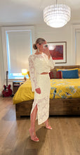 Load image into Gallery viewer, MIDI CROCHET SKIRT - WHITE
