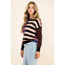 Load image into Gallery viewer, Colorblock Swtr- BK
