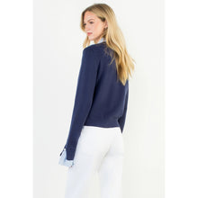 Load image into Gallery viewer, Collard knit Top - NAVY
