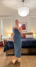Load image into Gallery viewer, tube garment dye dress - charcoal blue
