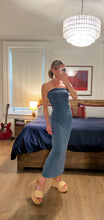 Load image into Gallery viewer, tube garment dye dress - charcoal blue
