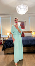 Load image into Gallery viewer, pleated plunge maxi set - mint
