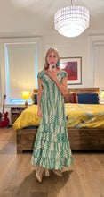 Load image into Gallery viewer, SMOCKED MAXI DRESS - GREEN ZIG
