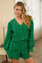 Load image into Gallery viewer, all over lace top - green
