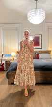 Load image into Gallery viewer, smocked maxi w sleeves - cream multi
