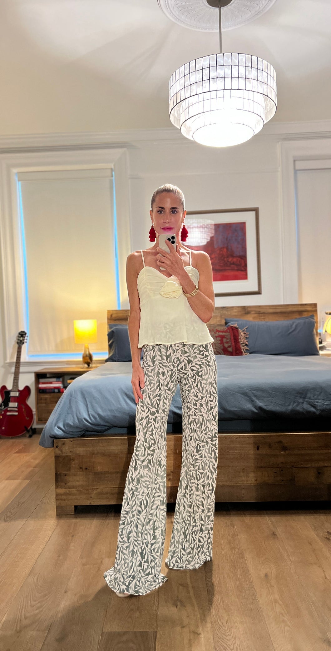 Printed pallazo pants - GREEN PRINT