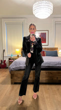 Load image into Gallery viewer, liquid leather blazer - black
