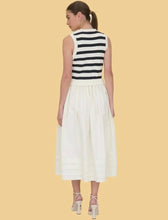 Load image into Gallery viewer, collared spring knit tank - nvy/wht
