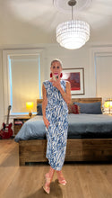 Load image into Gallery viewer, DRAWSTRING MIDI DRESS - WATERCLR BLUE

