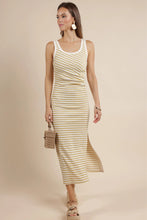 Load image into Gallery viewer, Striped Ruched Dress - Yellow
